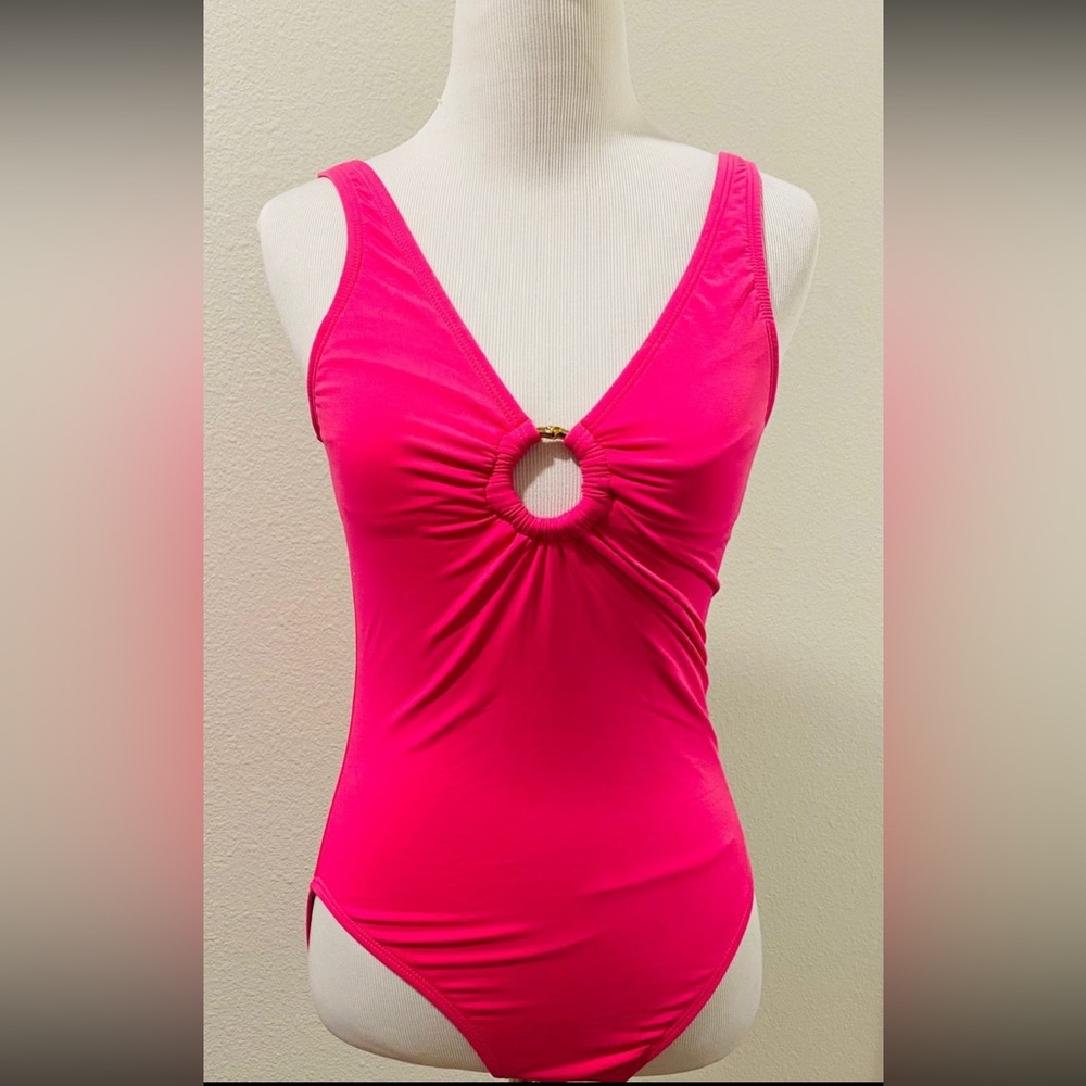 Lilly Pulitzer one piece pink swimsuit size 10